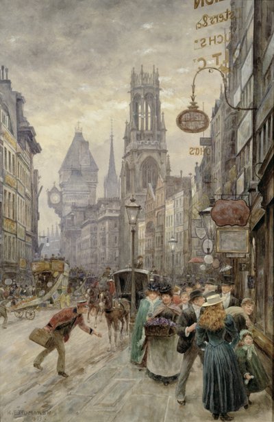 Fleet Street: Looking West by Henry Edward Tidmarsh